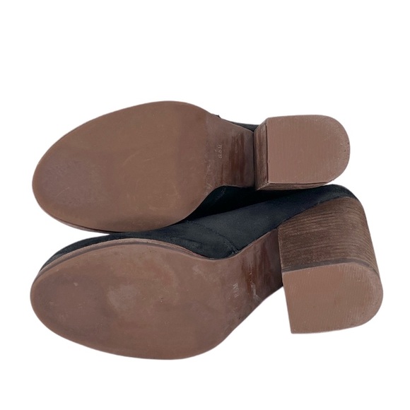 Jeffrey Campbell Yorktown Black Chunky Heeled Leather Ankle Boots Boho 8.5 - Picture 11 of 14